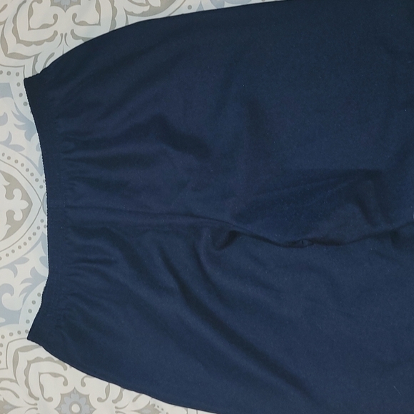 Alfred Dunner stretch pants pockets navy blue Pull on straight leg 18 - Picture 4 of 4